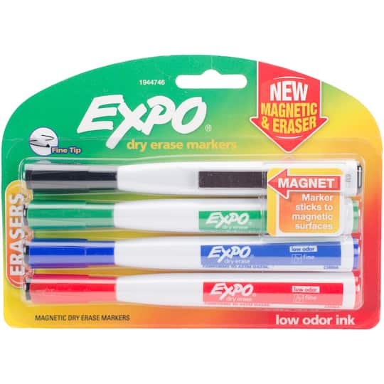 Expo&#xAE; Magnetic Dry Erase Fine Marker &#x26; Eraser Set